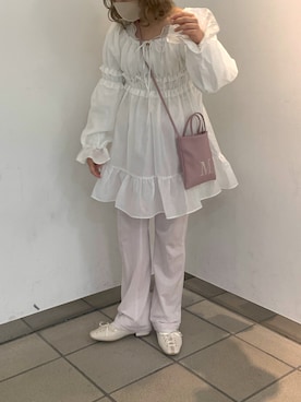 「Honey Salon（ハニーサロン）のアイテム（バッグ）」を使った、安部麻未奈さん（レディース・152cm）の冬コーディネート