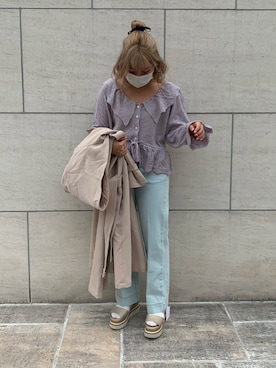 「ラベンダー」｜安部麻未奈さん（レディース・152cm）の冬コーディネート