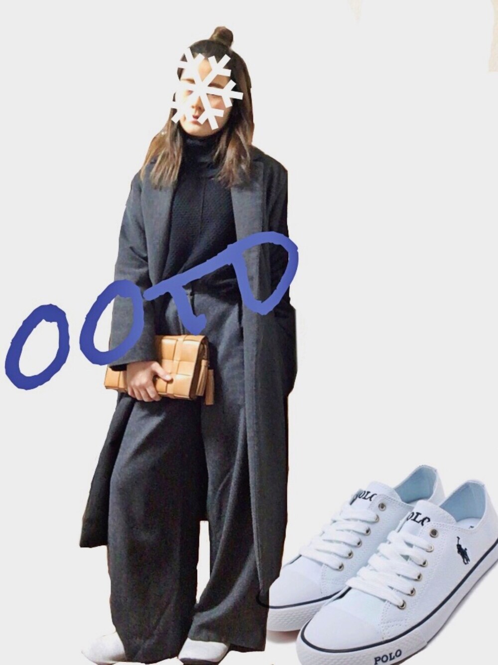 「大人カジュアル、きれいめカジュアル、スニーカー、Polo Ralph Lauren、BEAUTY&YOUTH UNITED ARROWS、GAP、黒ニット、MichaelKors、ローカットスニーカー」｜「DHOLICのキルティングライナーオーバーコート（チェスターコート、グレー系）」を使った、Y○さん（レディース・164cm）の冬コーディネートの1枚目の写真