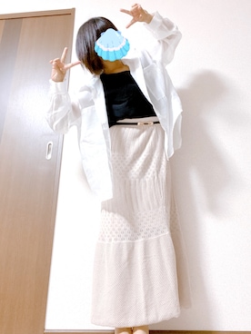 「WORKS（ワークス）のアイテム」を使った、maro⭐︎相互⭐︎全身1万円以下コーデさん（レディース・158cm）の夏コーディネート