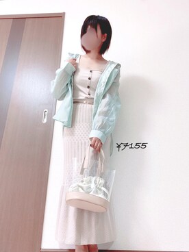 「WORKS（ワークス）のアイテム」を使った、maro⭐︎相互⭐︎全身1万円以下コーデさん（レディース・157cm）の夏コーディネート