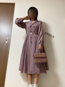 「WORKS（ワークス）のアイテム（ワンピース/ドレス）」を使った、maro⭐︎相互⭐︎全身1万円以下コーデさん（レディース・157cm）の秋コーディネート