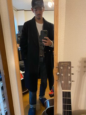 「Timberland（ティンバーランド）のアイテム（キャップ）」を使った、Riowさん（メンズ・175cm）の秋コーディネート