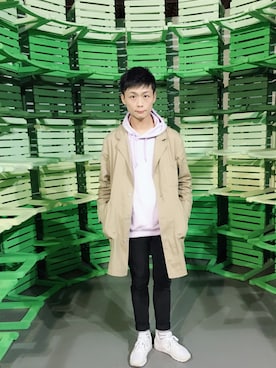 「RAGEBLUE（レイジブルー）のアイテム（その他アウター）」を使った、Teru Sindouさん（メンズ・170cm）の春コーディネート