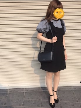 「nice claup」｜「アイテム（ジャンパースカート）」を使った、つな子さん（レディース・157cm）の夏コーディネート