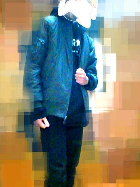 「中学生」｜「アイテム（MA-1）」を使った、G さん（メンズ・176cm）の秋コーディネート