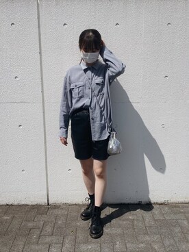 「Dr. Martens（ドクターマーチン）のDr.ﾏｰﾁﾝ　1460　8ホール（ブーツ）」を使った、airiさん（レディース・167cm）の春コーディネート