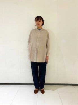 「アイテム（バレエシューズ）」を使った、KOJIMAさん（レディース・168cm）の夏コーディネート