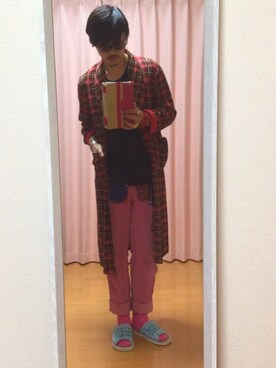 「アイテム（コインケース）」を使った、トモさん（メンズ・170cm）の春コーディネート