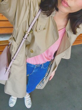 「ジャックパーセル」｜「アイテム（トレンチコート）」を使った、chitoさん（レディース・166cm）の春コーディネート