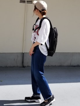 「patagonia（パタゴニア）のアイテム（バックパック/リュック）」を使った、saaayaaaさん（レディース・152cm）の夏コーディネート