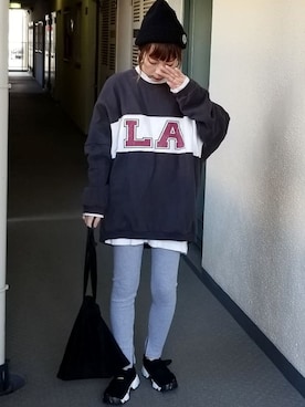 「via j（ヴィアジェイ）のアイテム」を使った、saaayaaaさん（レディース・152cm）の秋コーディネート