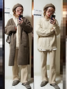 saaayaaaさん（レディース・152cm）の冬コーディネート