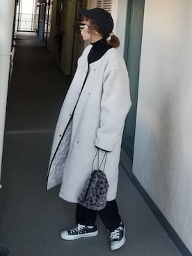 「KOBE LETTUCE（コウベレタス）のアイテム（ブルゾン）」を使った、saaayaaaさん（レディース・152cm）の冬コーディネート