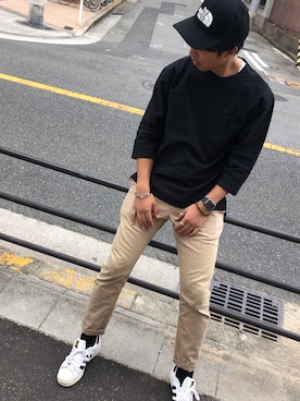 「BACK NUMBER（バックナンバー）のアイテム（チノパンツ）」を使った、masaさん（メンズ・176cm）の秋コーディネート