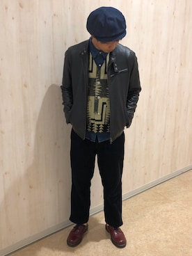 「PENDLETON（ペンドルトン）のアイテム（ベスト）」を使った、masaさん（メンズ・176cm）の秋コーディネート