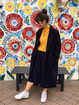 「Aラインスカート」｜「アイテム（ニット/セーター）」を使った、*Chika*さん（レディース・160cm）の冬コーディネート