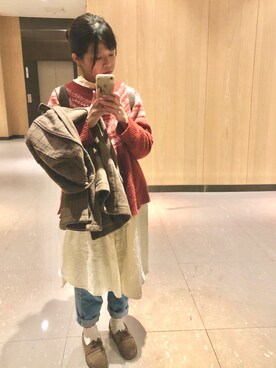 「Samansa Mos2（サマンサ モスモス）のアイテム（ダッフルコート）」を使った、ChiHsinさん（レディース・162cm）の冬コーディネート