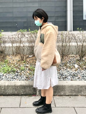 「POU DOU DOU（プードゥドゥ）のアイテム（ブルゾン）」を使った、ChiHsinさん（レディース・162cm）の冬コーディネート