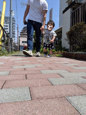 「CONVERSE（コンバース）の＜CONVERSE＞ ALL STAR J HI/オールスター（スニーカー、ホワイト系）」を使った、ととサーファーさん（メンズ・163cm）の春コーディネート