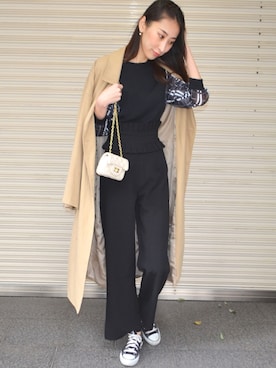 「LAMIA（ラミア）のアイテム」を使った、LAMIAさん（レディース・158cm）の春コーディネート