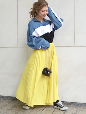 「LAMIA（ラミア）のアイテム」を使った、LAMIAさん（レディース・158cm）の春コーディネート