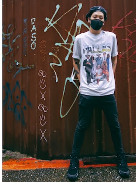 「KANGOL（カンゴール）のアイテム（キャップ）」を使った、jaxon さん（メンズ・181cm）の夏コーディネート