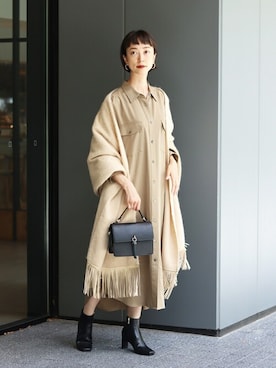 「LE TALON（ルタロン）のアイテム（ブーツ）」を使った、narumiさん（レディース・164cm）の秋コーディネート