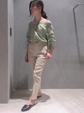 「trade mark（トレードマーク）のアイテム」を使った、三田店さん（レディース・162cm）の春コーディネート