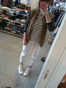 SABUROKU | ボートネックボーダートップス
(Tシャツ/カットソー)