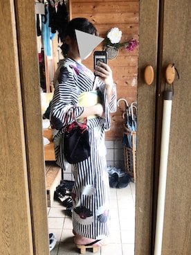 「モダン」｜「アイテム（浴衣）」を使った、瀬矢さん（レディース・153cm）の夏コーディネート