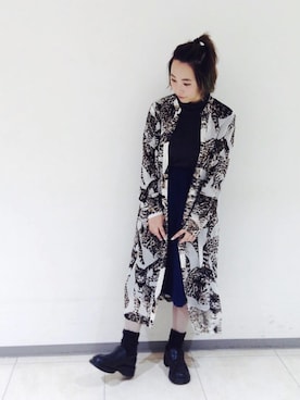 「ネコ」｜「アイテム（その他シューズ）」を使った、myさん（レディース・154cm）の冬コーディネート