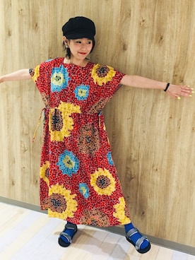 「スポサン」｜「アイテム（キャスケット）」を使った、myさん（レディース・154cm）の夏コーディネート