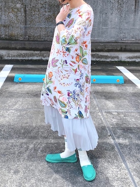 「H&M（エイチ・アンド・エム）のアイテム（ワンピース/ドレス）」を使った、myさん（レディース・154cm）の夏コーディネート