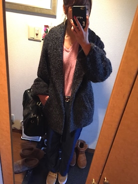 「AVAN LILY（アヴァンリリィ）のアイテム（モッズコート）」を使った、sakiさん（レディース・166cm）の冬コーディネート
