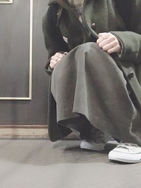 「DANTON（ダントン）のアイテム（ピーコート）」を使った、りちゃん❁*.さん（レディース・152cm）の冬コーディネート