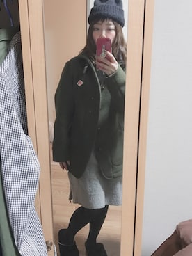 「チャックテイラー」｜「アイテム（ピーコート）」を使った、りちゃん❁*.さん（レディース・152cm）の冬コーディネート