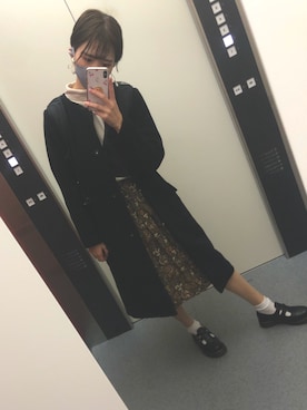 「無印良品」｜ききさん（レディース・161cm）の冬コーディネート