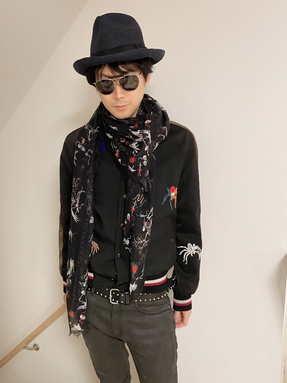 「KIJIMA TAKAYUKIのアイテム（ハット、ブラック系）」を使った、giannarockさん（メンズ・176cm）の春コーディネートの1枚目の写真