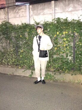 「Yohji Yamamoto（ヨウジヤマモト）のアイテム（その他アウター）」を使った、koooさん（メンズ・180cm）の秋コーディネート
