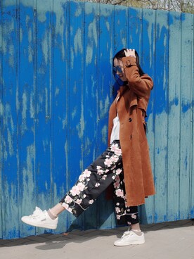 「Lily（リリイ）のアイテム（ジャケット/アウター）」を使った、天然呆_村里人Ivy_Ivyさん（レディース・160cm）の春コーディネート