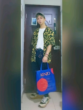 「AMBUSH（アンブッシュ）のアイテム（帽子）」を使った、シテブン さん（メンズ・167cm）の夏コーディネート