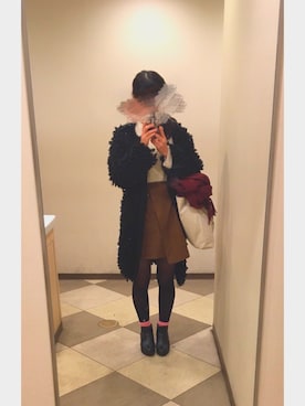 「sevens（セブンズ）のアイテム（ジャケット/アウター）」を使った、ayaさん（レディース・158cm）の冬コーディネート