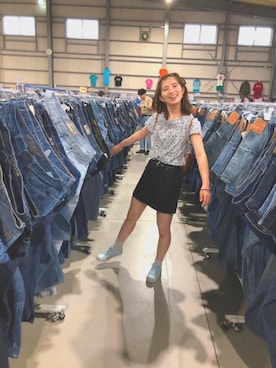 「FOREVER 21（フォーエバー トゥエンティーワン）のアイテム（バックパック/リュック）」を使った、ayaさん（レディース・157cm）の夏コーディネート