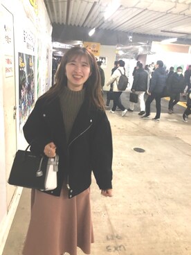 「SPINNS（スピンズ）のアイテム（その他アウター）」を使った、ayaさん（レディース・159cm）の冬コーディネート