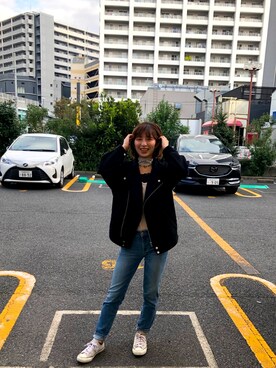 「SPINNS（スピンズ）のアイテム（その他アウター）」を使った、ayaさん（レディース・159cm）の秋コーディネート