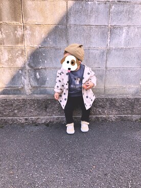 「アイテム（スウェット）」を使った、ゆーさん（キッズ・80cm）の春コーディネート