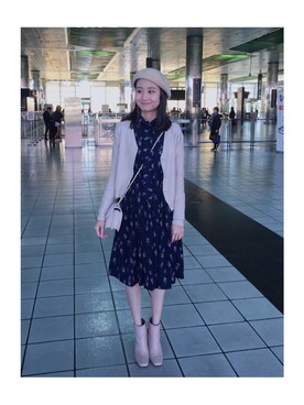 「LOVE」｜「アイテム（ワンピース/ドレス）」を使った、Yun Luさん（レディース・163cm）の秋コーディネート