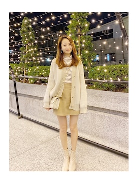「LOVFEE（ラッフィ）のアイテム（ジャケット/アウター）」を使った、Yun Luさん（レディース・163cm）の冬コーディネート