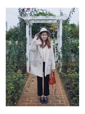 「PAZZO」｜「アイテム（ジャケット/アウター）」を使った、Yun Luさん（レディース・163cm）の冬コーディネート